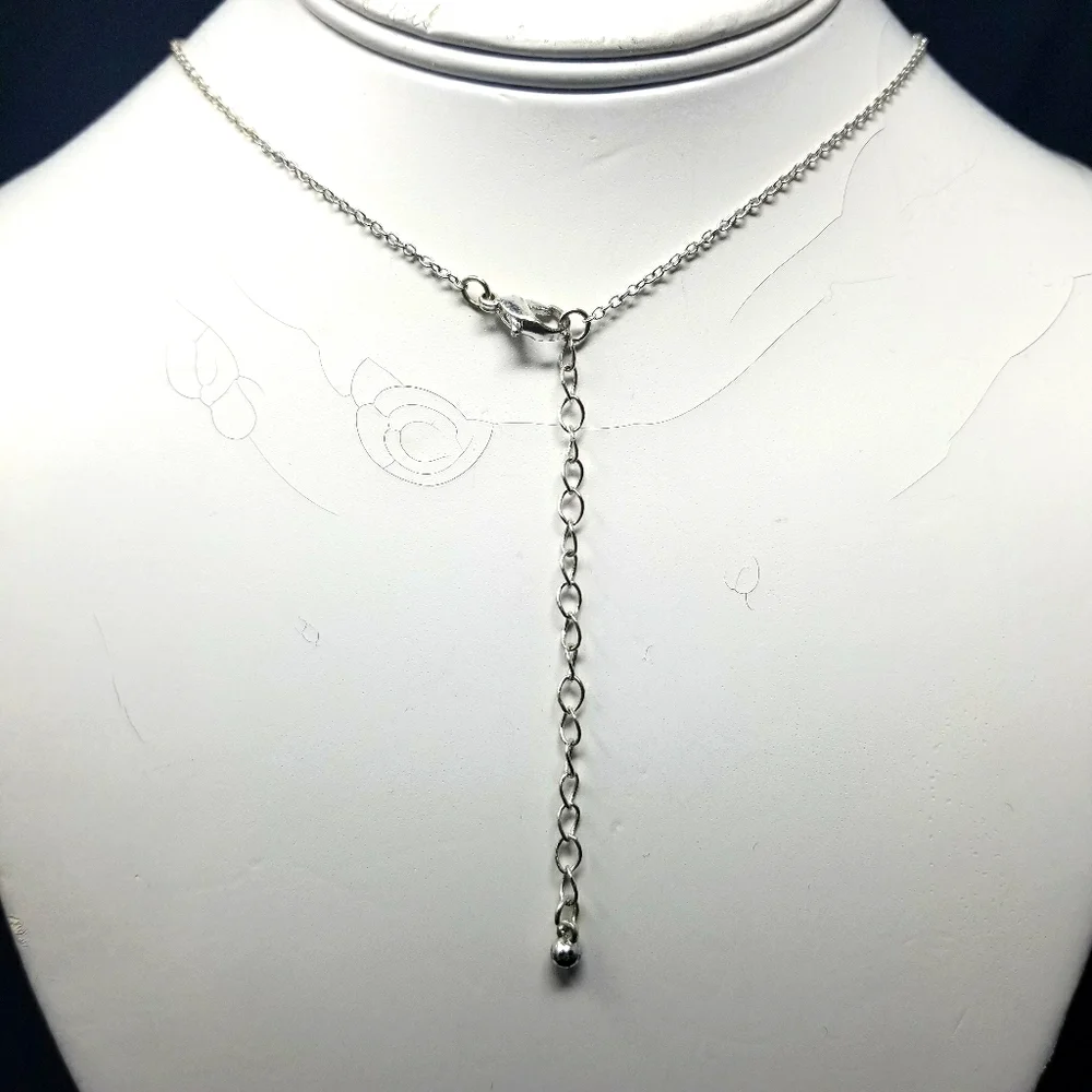 HEART SHAPE NECKLACE WITH PINK JEWELS ON HEART